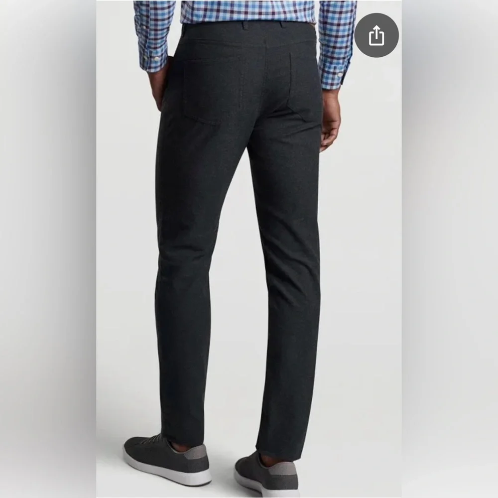 Peter Millar- Mountainside Flannel 5 Pocket Pants- Charcoal- 36- Like‎ New!!!